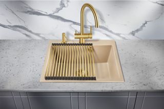 Ролл-мат для кухонной мойки Milacio Ultra MCU.4536.GD брашированное золото